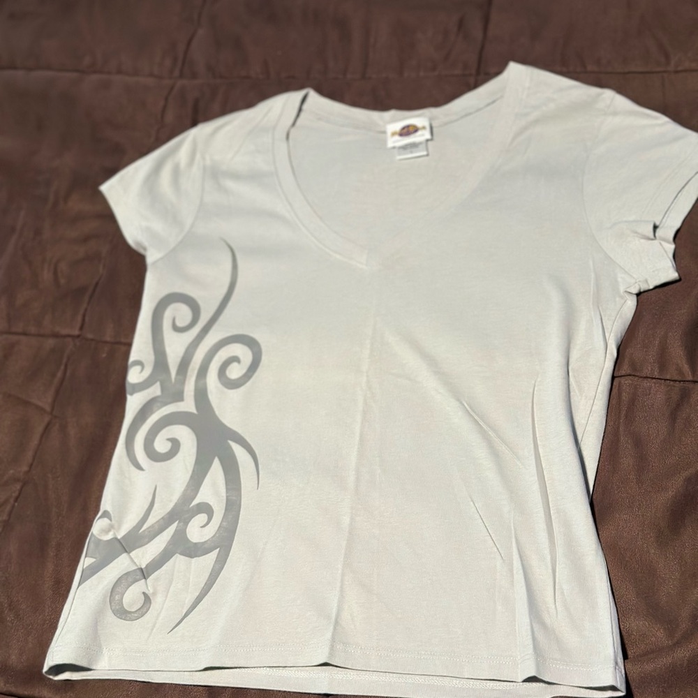 Hard Rock Hotel Hollywood Light Gray V-Neck Tee
